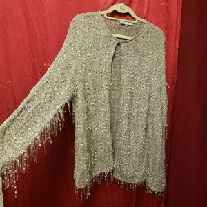 90'S DIKTON FUNKY FRINGE 1-HOOK CARDIGAN /XLG/NWOT